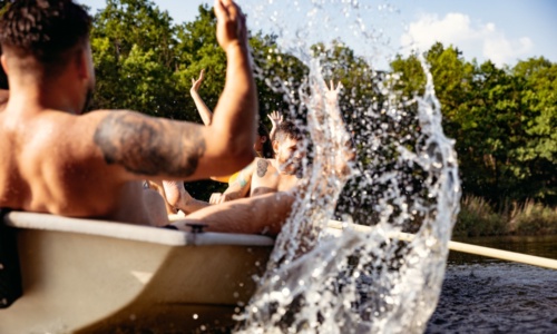 Navigating an Elk River Float Between Noel and Pineville Missouri