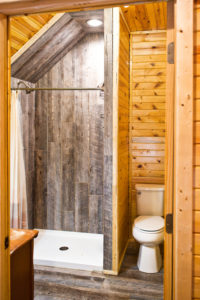 Treehouse Cabin Bathroom With Two Person Shower
